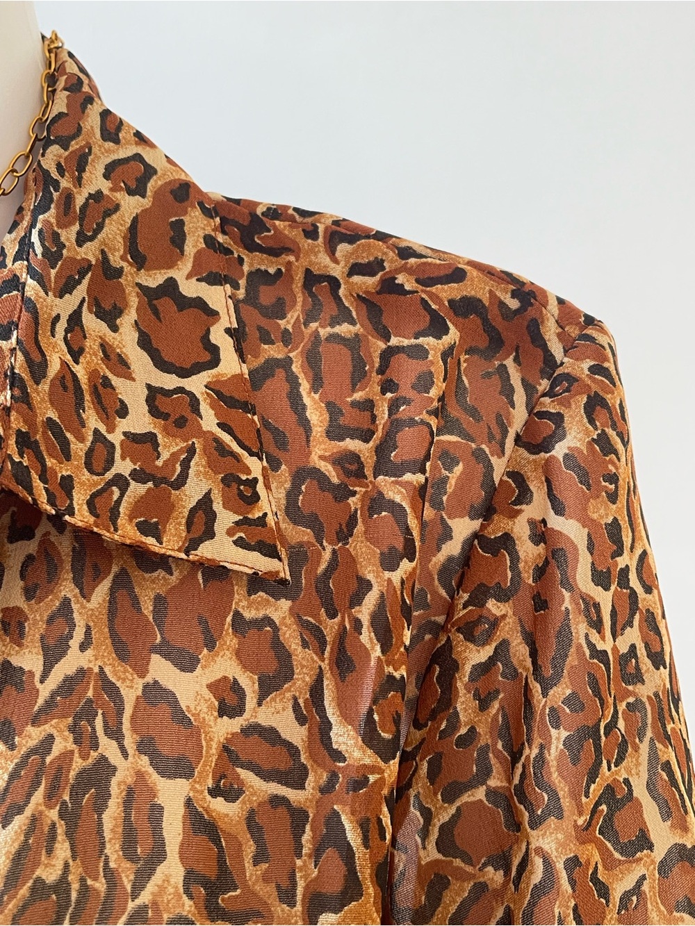 Large Leopard Print Button Up - Picture 4 of 7